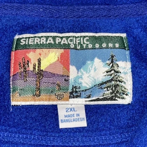 VTG MYTHBUSTERS sierra pacific outdoors blue fleece zipper jacket coat Size 2XL - Picture 4 of 11